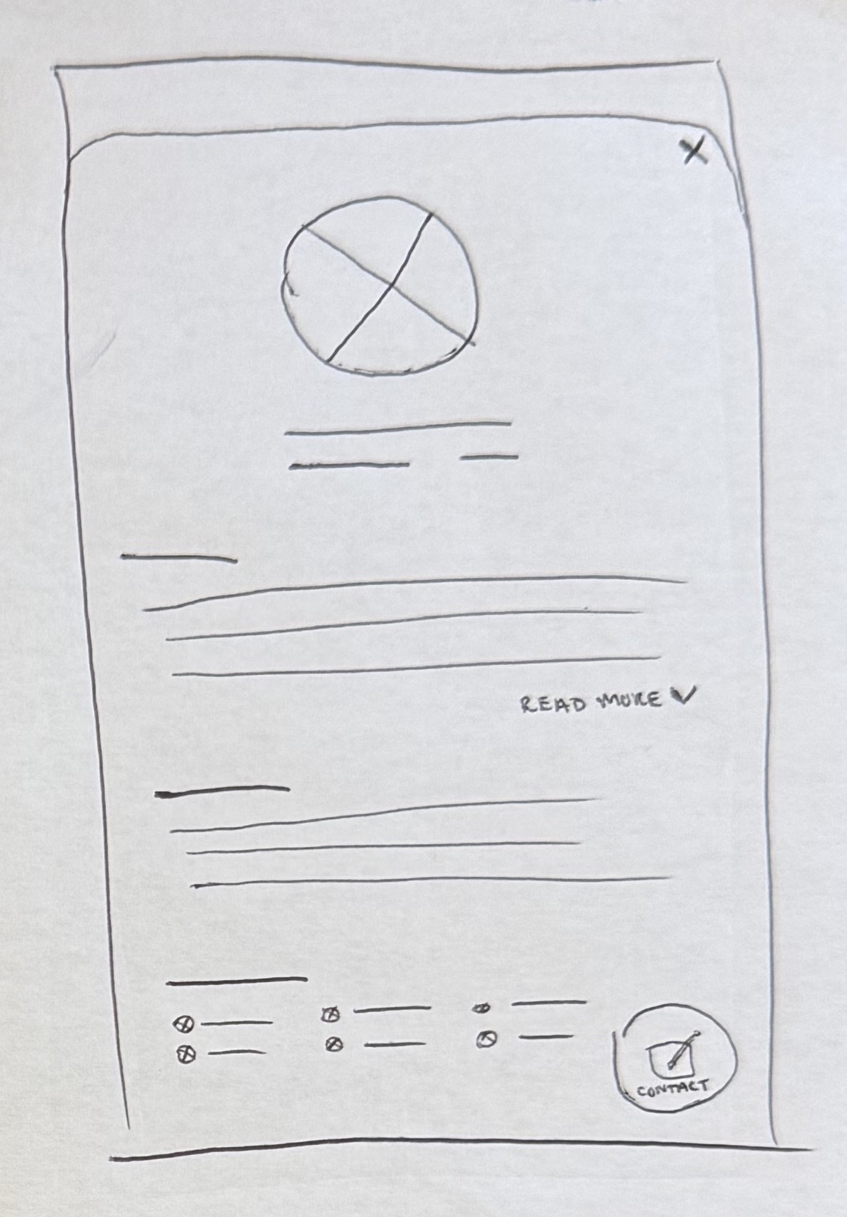 Paper wireframe sketch 4